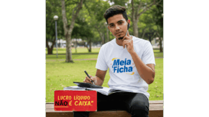 jovem contador calculando o lucro liquido de uma empresa