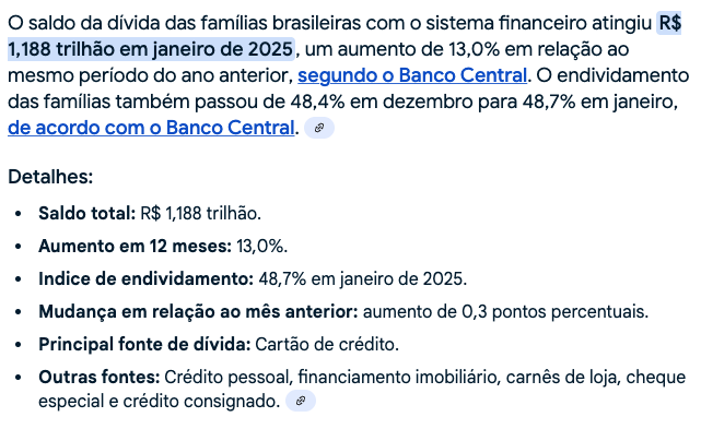 Divida das Familias Brasileiras Divida das Familias Brasileiras
