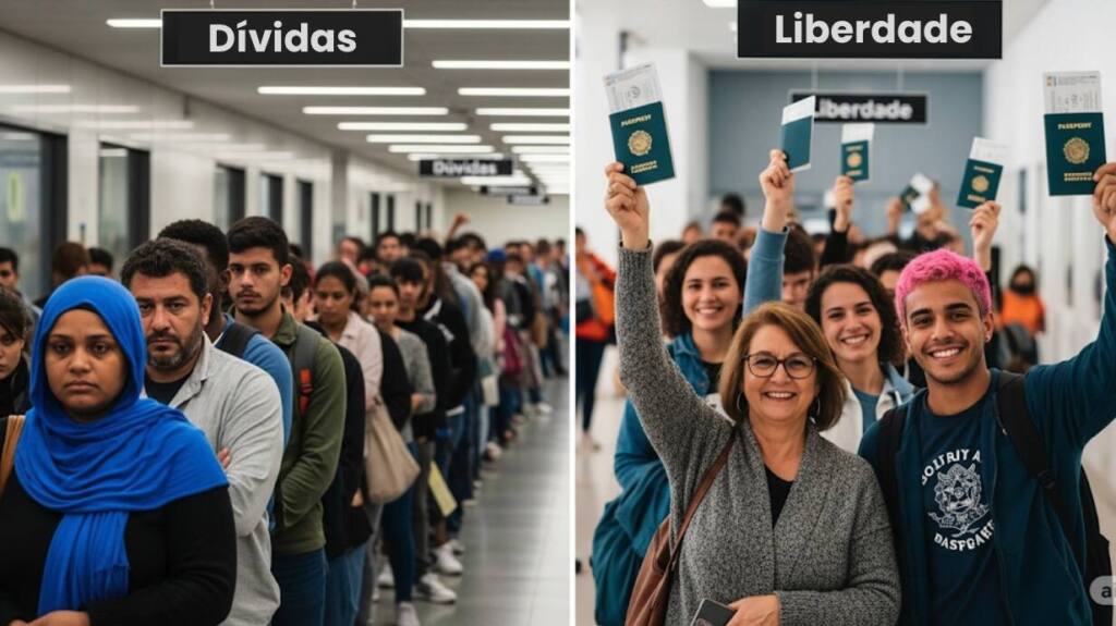 Saia das Dívidas Mesmo Ganhando Pouco 3 Com dívidas é impossível ter liberdade financeira