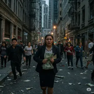 Colapso financeiro - Desespero nas ruas