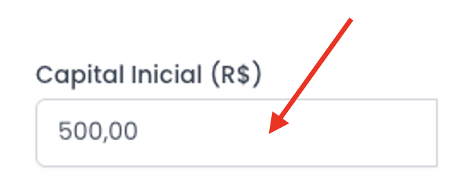 Capital Inicial Calculadora de Juros Compostos