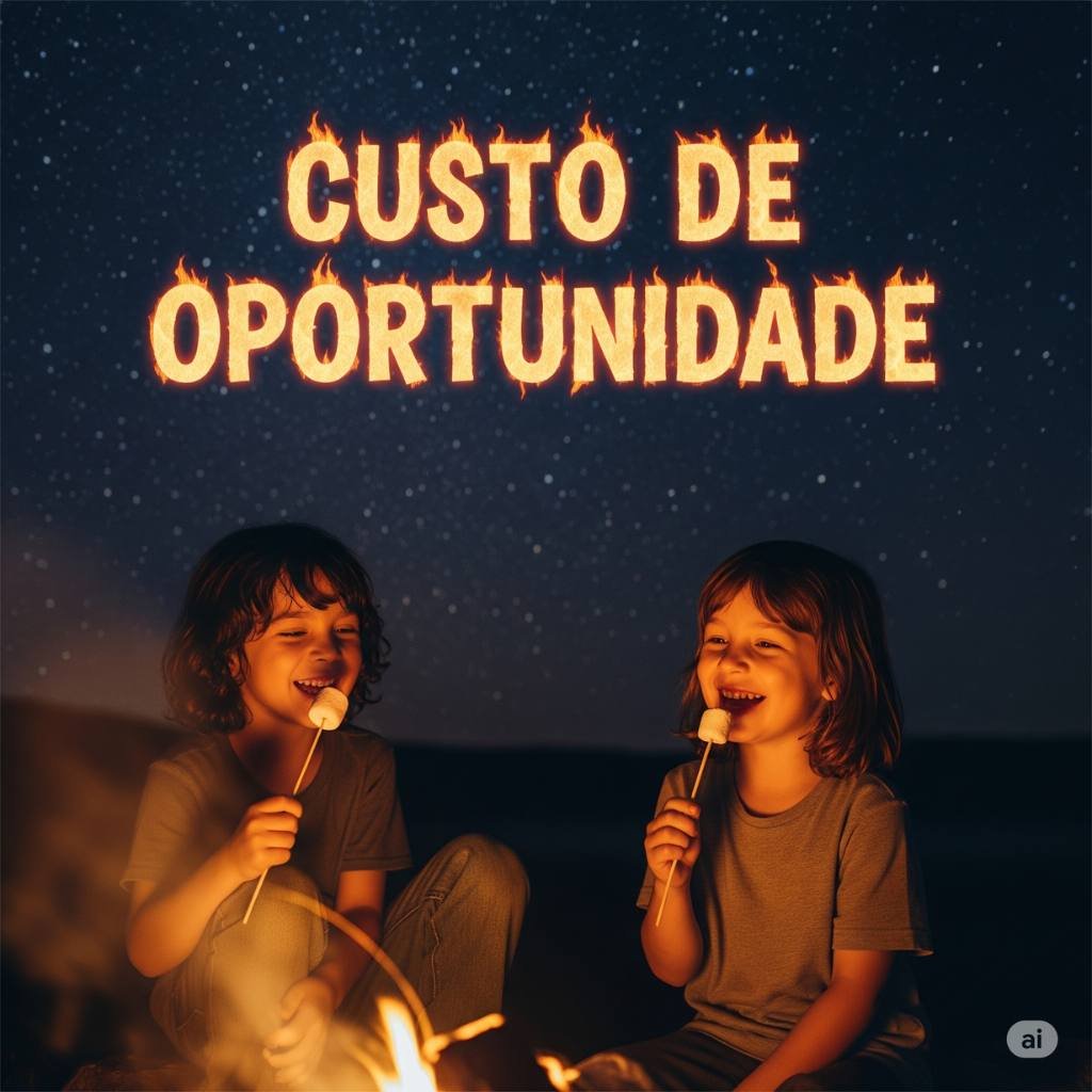 Domine o Custo de Oportunidade e Faça Fortuna na Bolsa 1 Crianças Comendo Marshmallow Com o Custo de Oportunidade