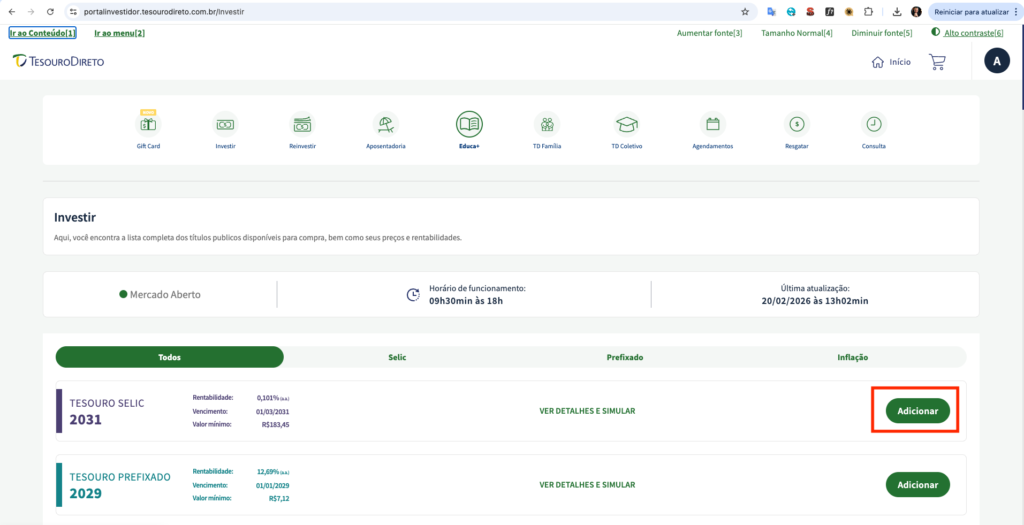 Como Investir no Tesouro Selic: Passo a Passo Completo (E Por Que Todo Mundo Está Errado) 14 Passo 11 - Investir no Tesouro Selic 2031