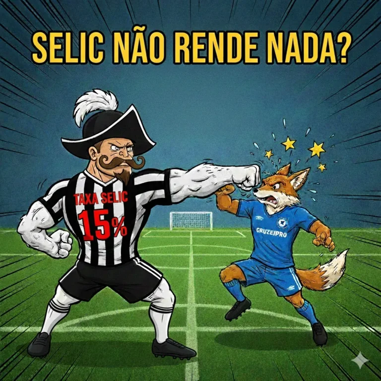 Tesouro Selic: O Investimento "Que Não Rende Nada" (E Por Que Todo Mundo Está Errado) 19 Mosqueteiro do Corinthians batendo na Raposa como a SELIC bate no IBOV