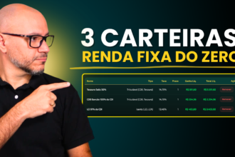 Simulação de 3 carteiras de renda fixa - conservadora, moderada e arrojada