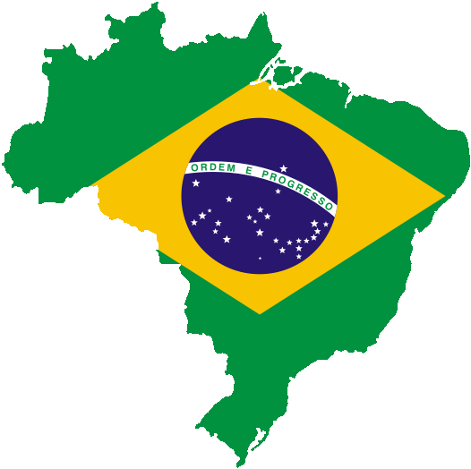 Home 1 Mapa do Brasil no formato de bandeira