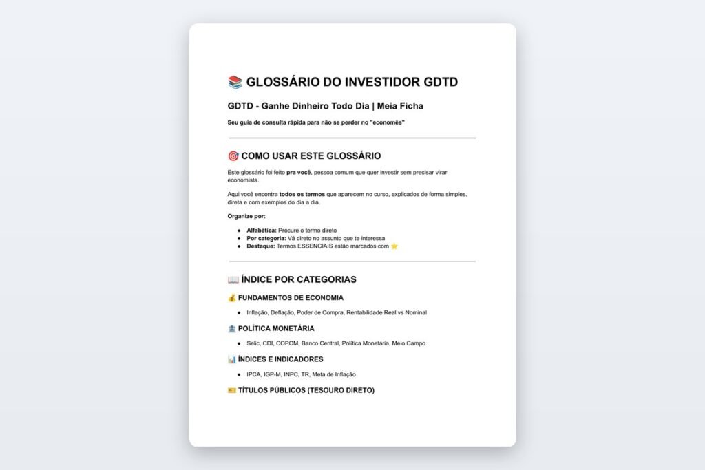 17 glossario do investidor